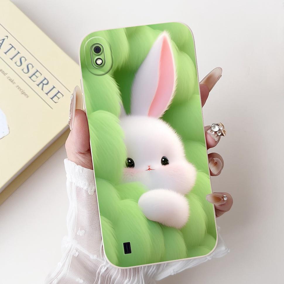 Schutzhülle für Samsung Galaxy A10 Hülle Niedlicher Hase Weiches Silikon Funda für Samsung A10 A105F A105G GalaxyA10 Handygehäuse