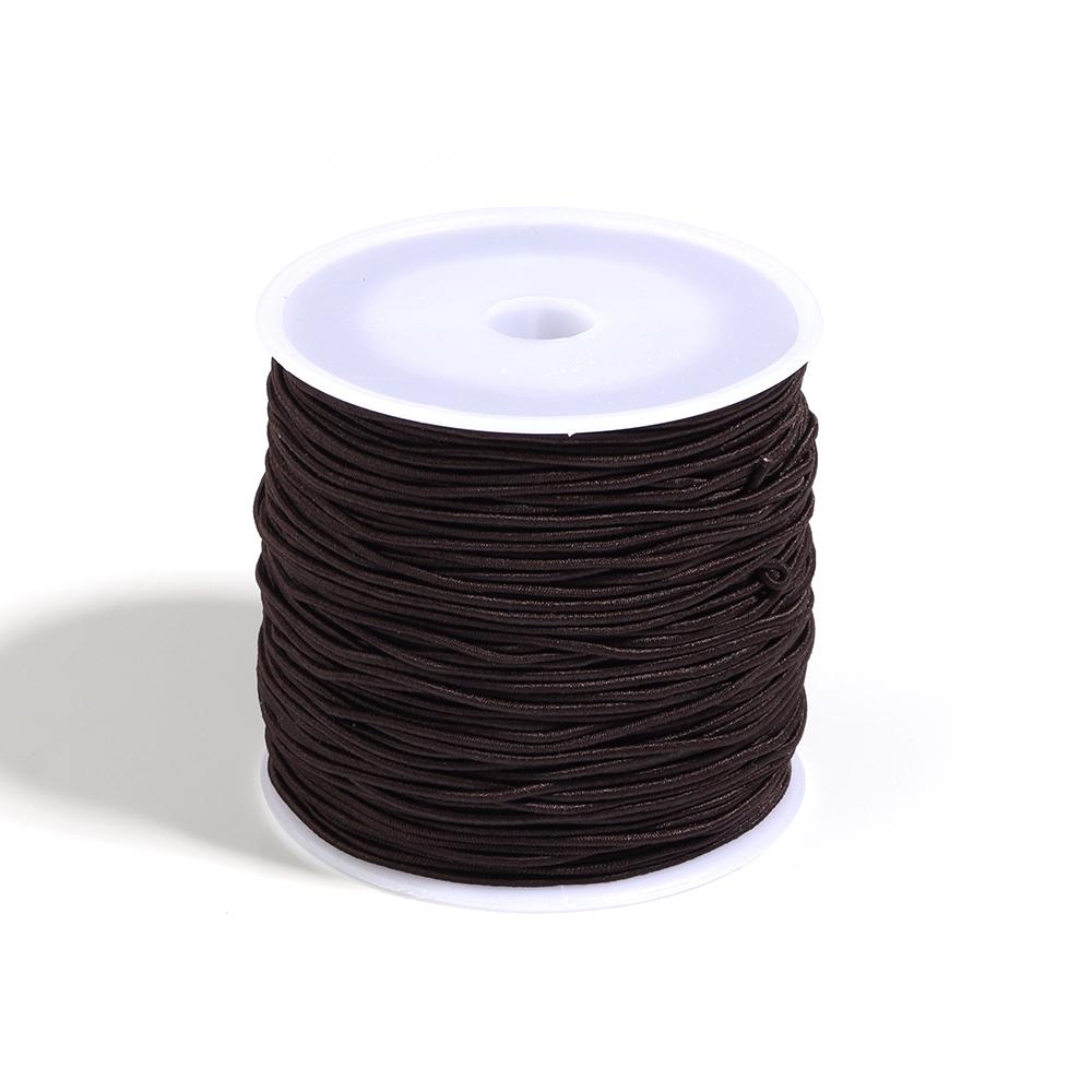 50M/roll 1mm Round Elastics Cords Chinese Knot Rope Bracelet Braided String Thread For DIY Tassels Beading String Jewelry Making
