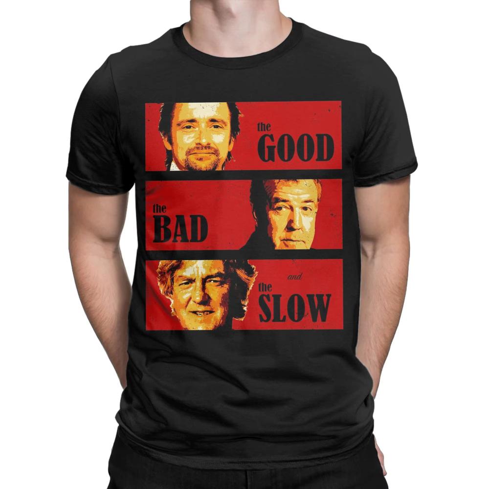 Jeremy Clarkson Hammond May Tribute T-Shirt for Men The Good Bad and Slow Novelty Tee Shirt TShirts Gift Idea Merch S