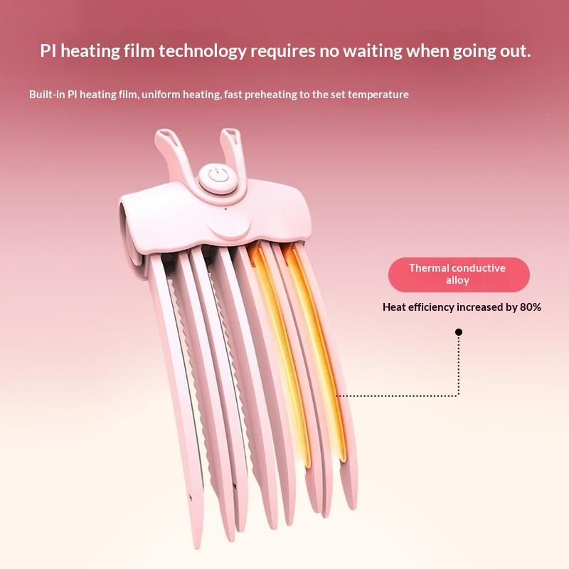 Fluffy Hairpin Curling Clips Electric Heated Rechargeable Bangs Curler Hair Roots Volumizing Clip Hair Styling Tool 1Pc