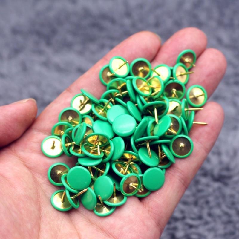 100Pcs Colors Push Pins Colorful Decorative Thumb Tacks Roundness Head Push Pins