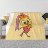 Priscilla New Selling Custom Print Flannel Soft Blanket Priscilla Calimero Chicken Cartoon