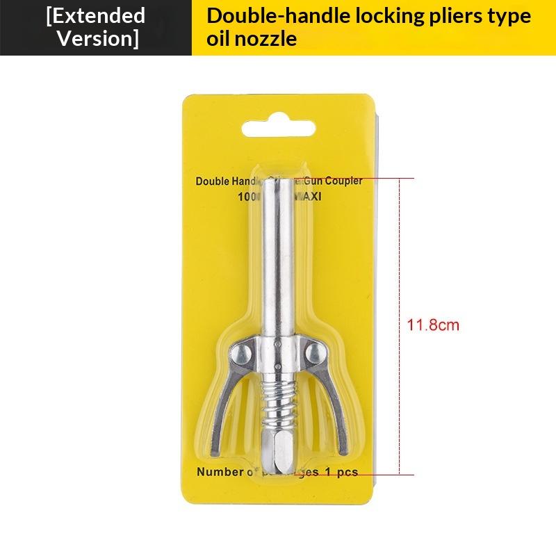 Locking Grease Coupler Double Handle Stainless Steel Leakproof High Pressure for Car Farm Machinery Repair