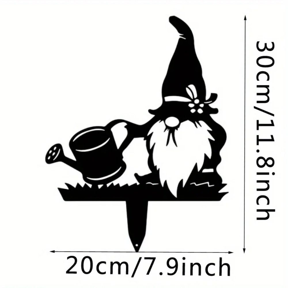 

Santa Claus Gnome Metal Garden Statue Decor