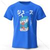 Japanese Soda Pop Anime Printed 100% Cotton T-Shirt, Ultra Soft Round Neck Short Sleeve Tee for Men & Women