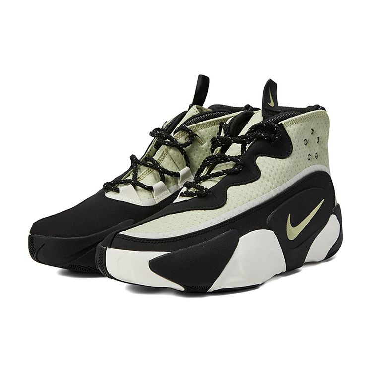 Nike React Frenzy SE Bequeme Trendige Stoßdämpfung Rutschfest Langlebige Mid-Top Basketballschuhe Herren Sneaker Schwarz Grün CV1720-300