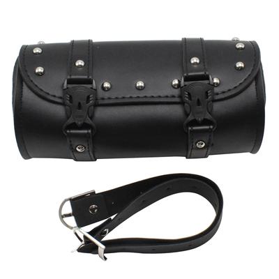 Universal Motorcycle Fork Saddlebag Waterproof Motorcycle Storage Tool Pouch Vintage PU Leather Handlebar Tool Pouch