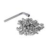 Funn 6mm Street Pins for and Mamba Pack of 50 M4 X 6mm Street Pins with 4mm Socket Wrench Python, Ripper, Pedals, (Silver)