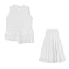 White Moonlight Sleeveless Skirt Set