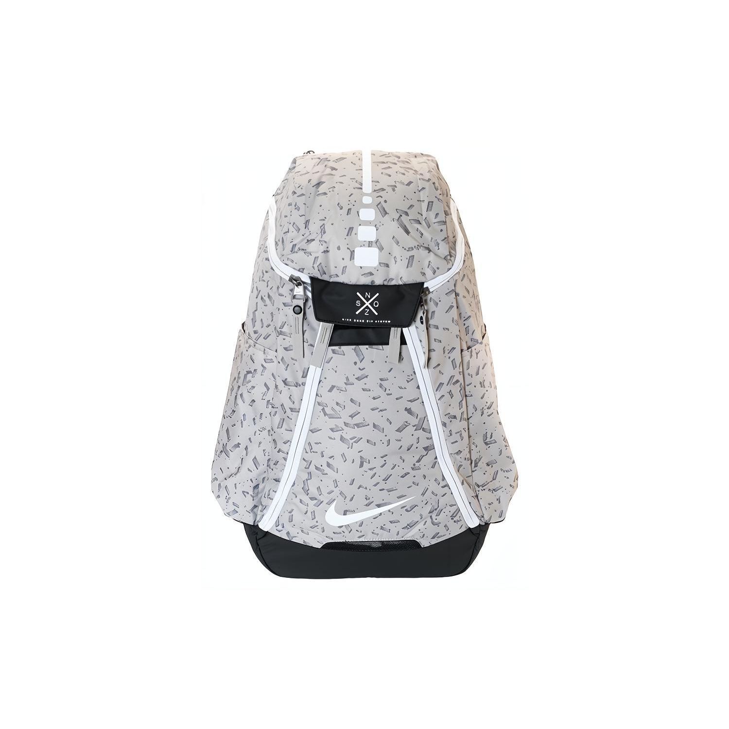 Nike Basketball Elite Series Max Air Team Large Capacity Air Cushion Shoulder Strap Polyester Backpack Unisex Backpack Light-Gray BA5260-042 Light Gray