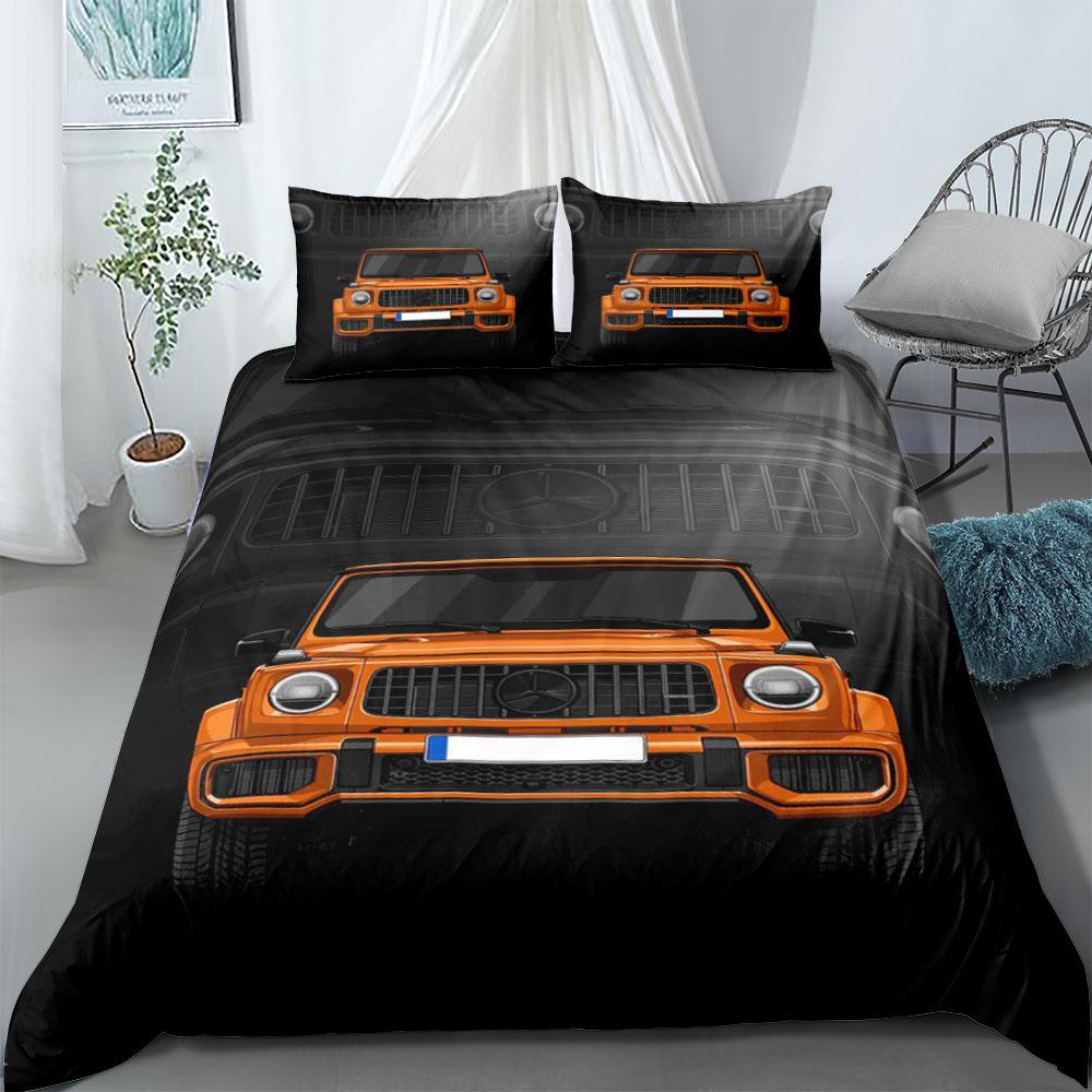 Antique Retro Car Gala Duvet Cover Set King Queen Double Full Twin Single Size Bed Linen Set