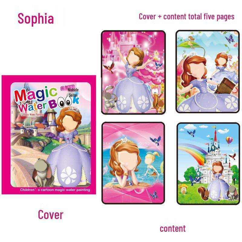 Children's Reusable Magic Water Painting Book: Educational Drawing & Coloring Set
