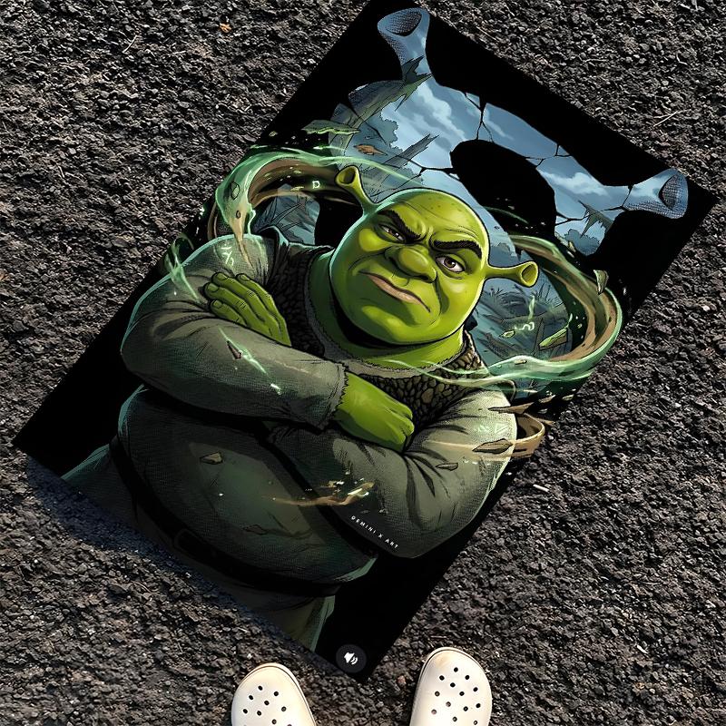 Shrek Printed Carpet, Rug for Office Chair Living Room Bedroom Kitchen Room Decor Gifts.