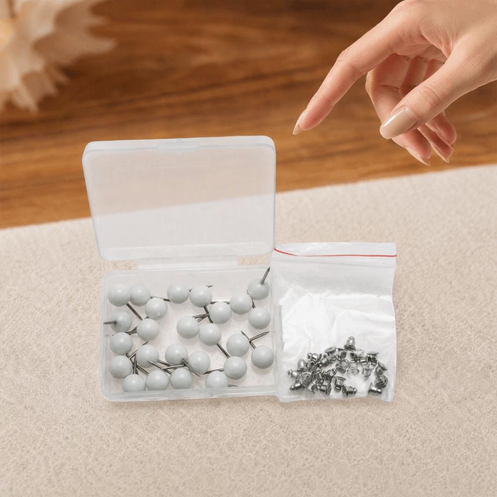 Metal Pin Shaft Pearl Head Pins Pearlized Ball Head Quilting Pins  For Purse Frame DIY