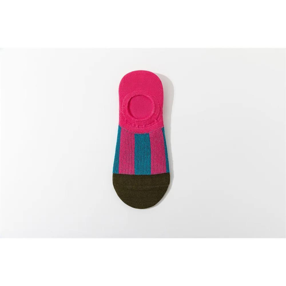 10 Colors High Saturation Dopamine Color Striped Ins Trendy Skateboard Sports Style Vertical Striped Ankle Socks New