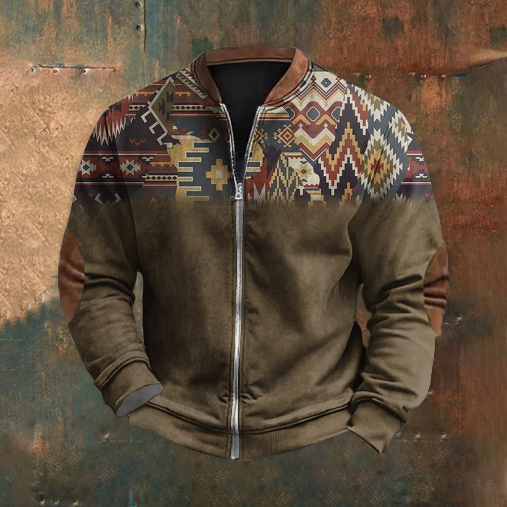 Men's Retro Casual Gradient Printed Sweatshirt