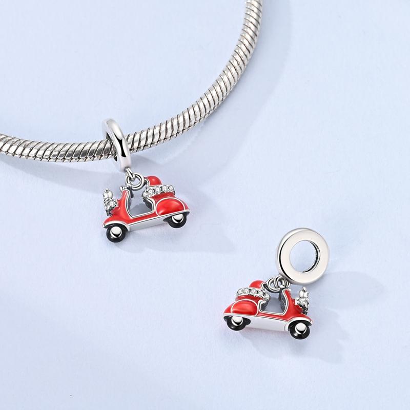 Charms 925 Silver Electric Vehicle Tree of Life Bead Pendant Jewelry Fit Original Bracelet For Women DIY Party Gifts