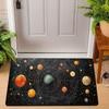 Bohemian Antique Face Sun Crescent Moon Entryway Rug Mystical Galaxy Star Anti-slip Doormat Witchy Celestial Indoor Carpet