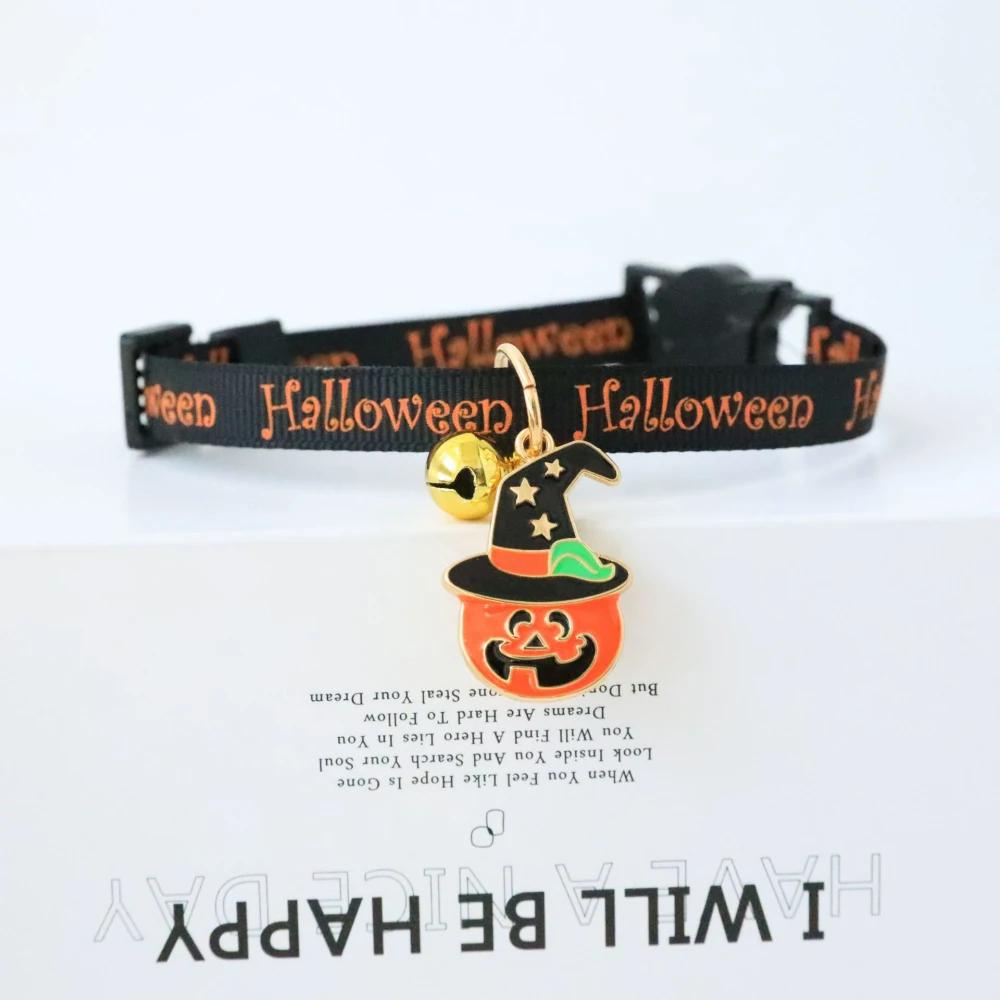 Halloween Cat Collars Adjustable Pet Collar Dog Necklace Kitten Puppy Pendant Pet Products Cat Accessories Halloween Decoration