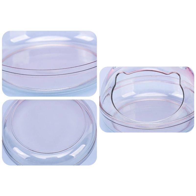 Hamster Sand Bathroom Durable Plastic Sand Bath Container Sand Box Transparent Bathing Sand Bowl for Young Squirrels