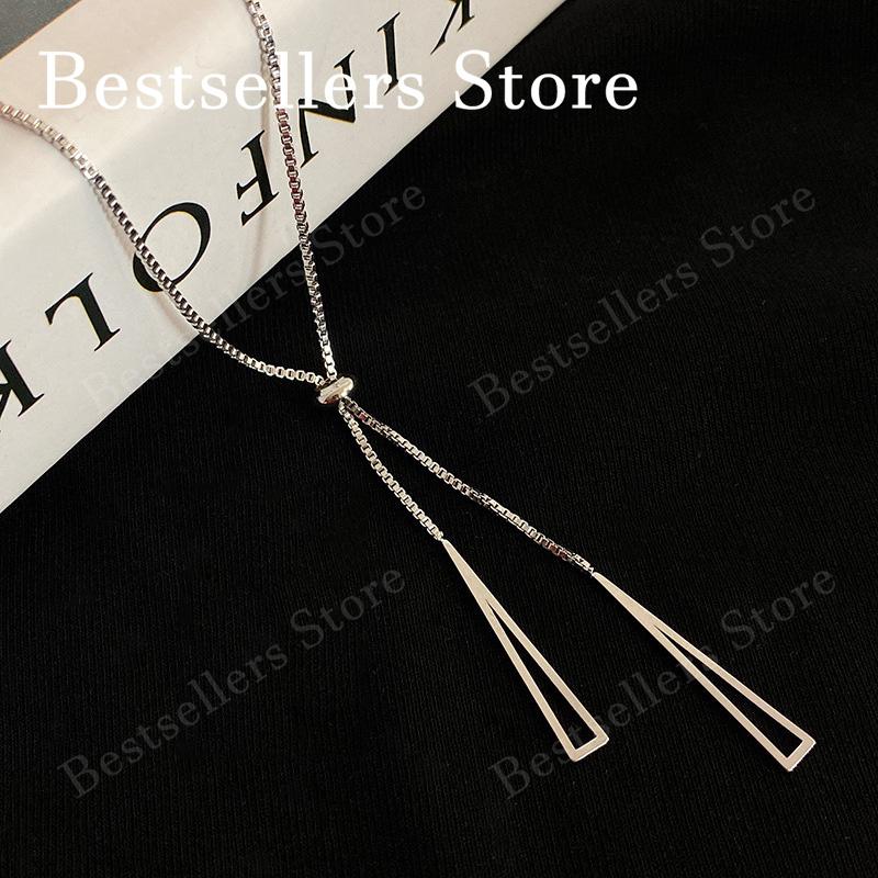 Fashion 925 Sterling Silver/Gold-Plated Tassel Pendant Necklace for Women - Charm Jewelry Gift