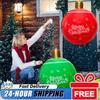 60cm New Inflatable Christmas Ball Giant Inflatable Christmas Ball New Years Christmas Ornaments Outdoor Christmas Holiday Decor