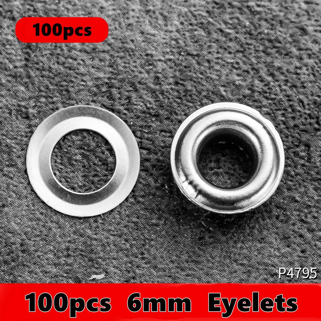 6mm / 10mm Eyelet Pliers Kit Tools Portable Hand Press Metal Grommet Hole Punch Plier for Leather Canvas Clothing DIY Tarp Ring