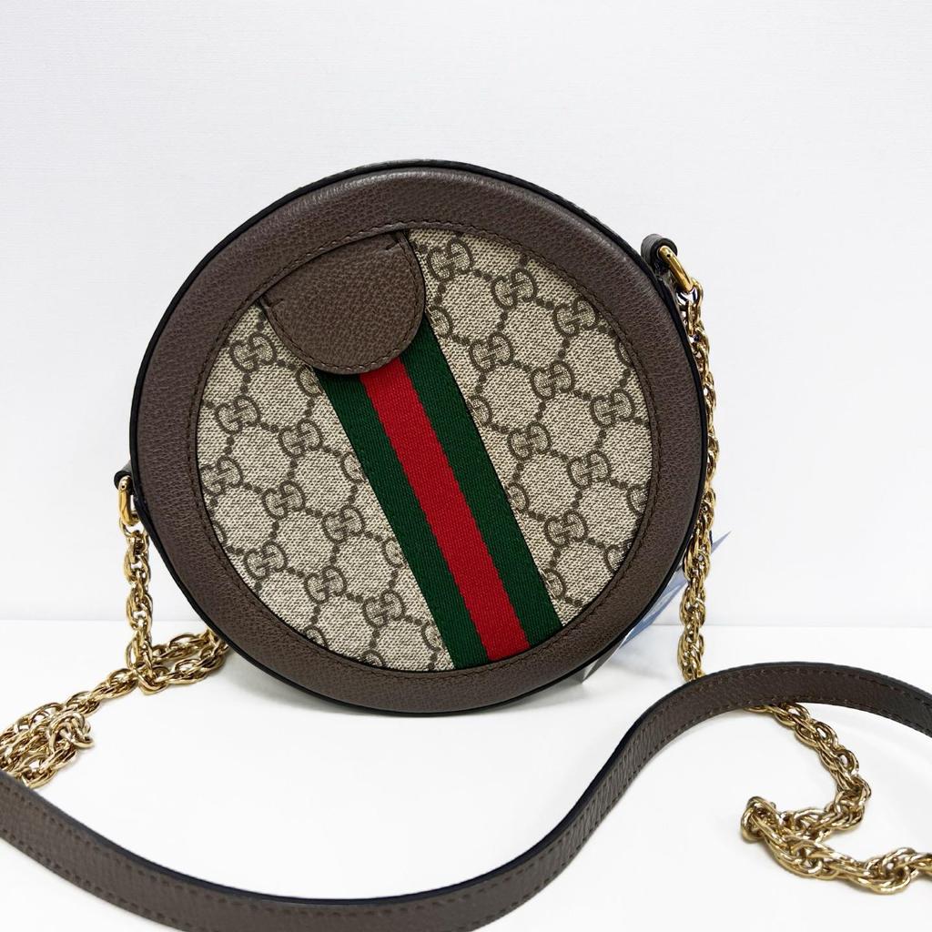 [Pre-Owned] Gucci Ophidia GG Mini Round Bag 'Beige' - Very Good #JUNMNX