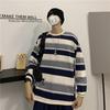 Autumn Korean Harajuku Striped Long-Sleeve T-Shirt: Retro, Loose, Unisex Style for Students