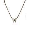 Emaille Color Block 'H' Ohrstecker & 18 Karat Gold Partnerkette - Klassischer Französischer Stil für Damen