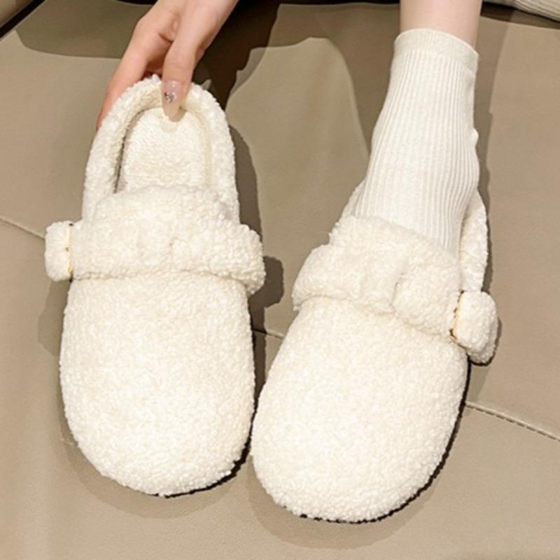 Módní baleríny Dámské kožešinové měkké pantofle 2025 Zima Útulné Módní Ležérní Dámské nazouváky Boty Designérské Slingback Nové žabky Domácí Zapatos