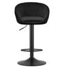 EAST Stool - Black Velvet / Black Base