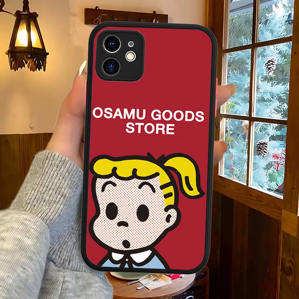 Fashion Osamu Goods Phone Case For IPhone 11 12 13 14 15 16 Pro Plus X XS MAX Matte Bumper Shockproof Cover