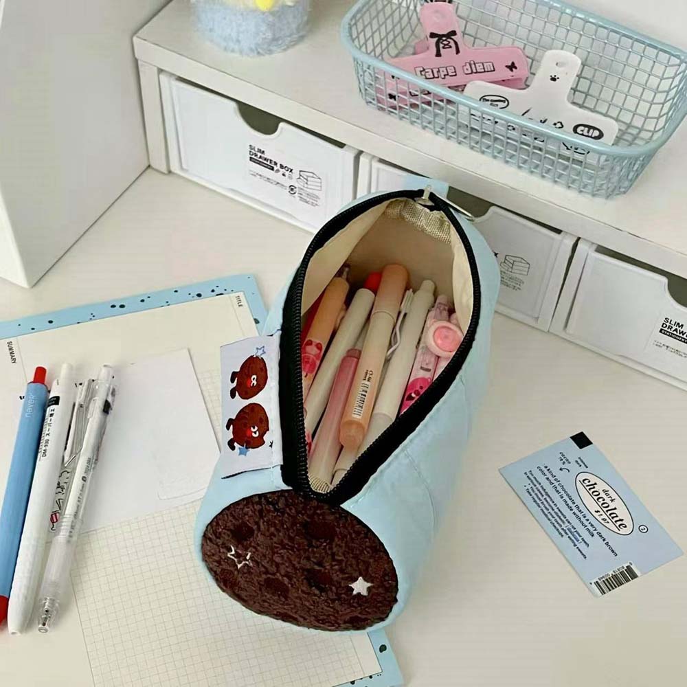 Desktop Storage Korean Style Pencil Case Lovely Cookie Pencil Pouch  Stationery Holder