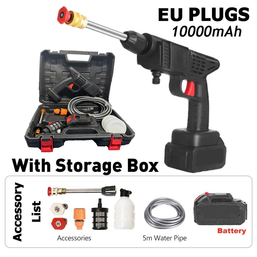 High Pressure Car Wash Water Spay Gun 200W 50Bar Portable Washer Rechargeable Mini Washing with Storage Box Cars Washing Machine