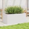 VidaXL Jardinière blanc 110x60x45,5 cm bois de pin massif, jardinière d'extérieur, bac à fleurs, boîte à plantes, jardinière 847284