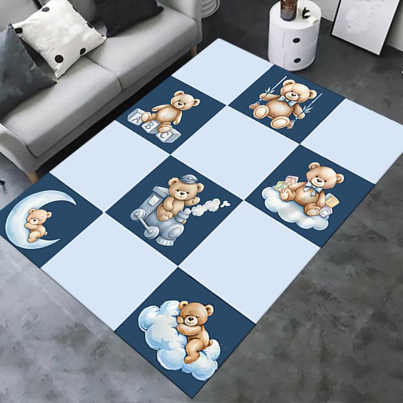 Teddy Bear Chair Mat Office Carpet for Kids Room Decor, Large Rug for Living Room, Sofa Carpet, Gift Idea for Boys and Girls