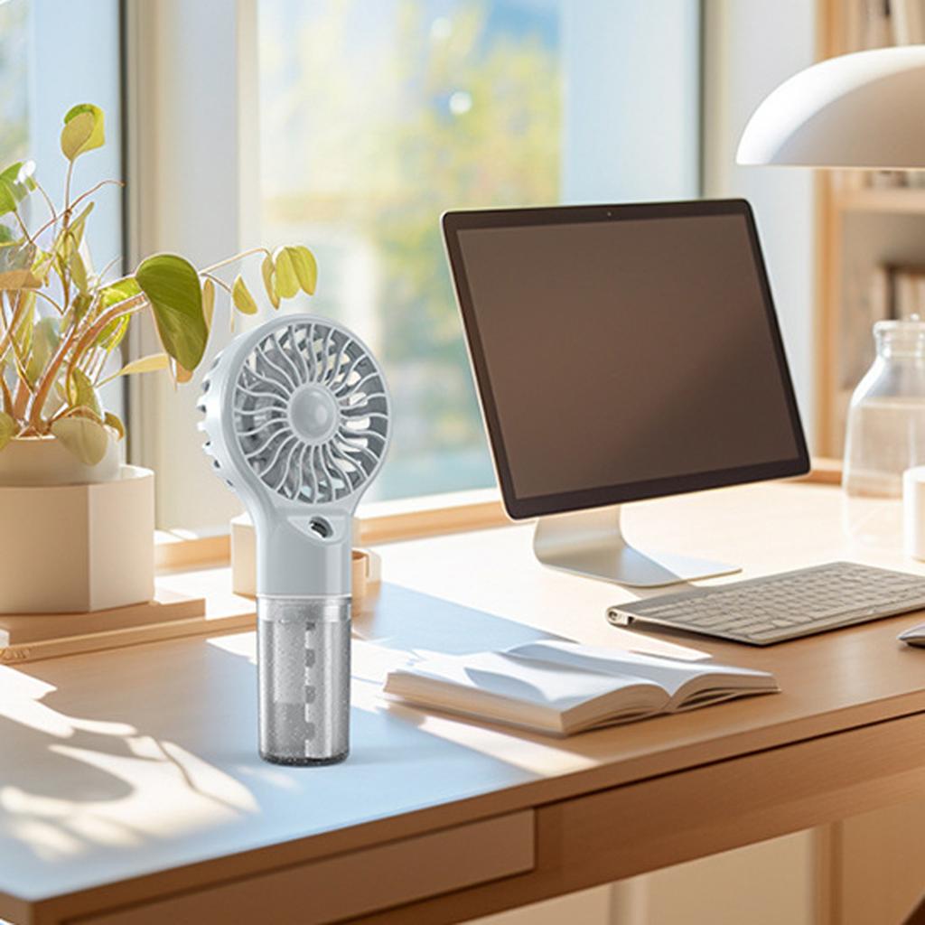 Rechargeable Handheld Fan with Spray - Portable Personal Fan for Outdoor Activities, Travel,