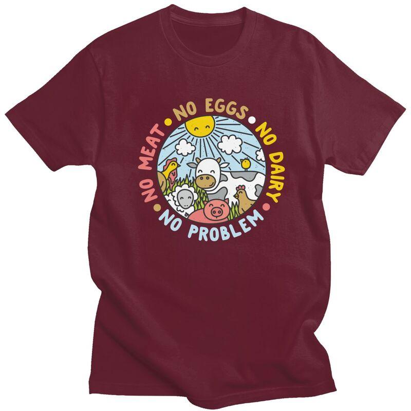 Custom Vegan Animals Are Friends Tshirt for Men Short Sleeve Casual T Shirt Cool Veganism Tshirt Slim Fit Pure Cotton Tees