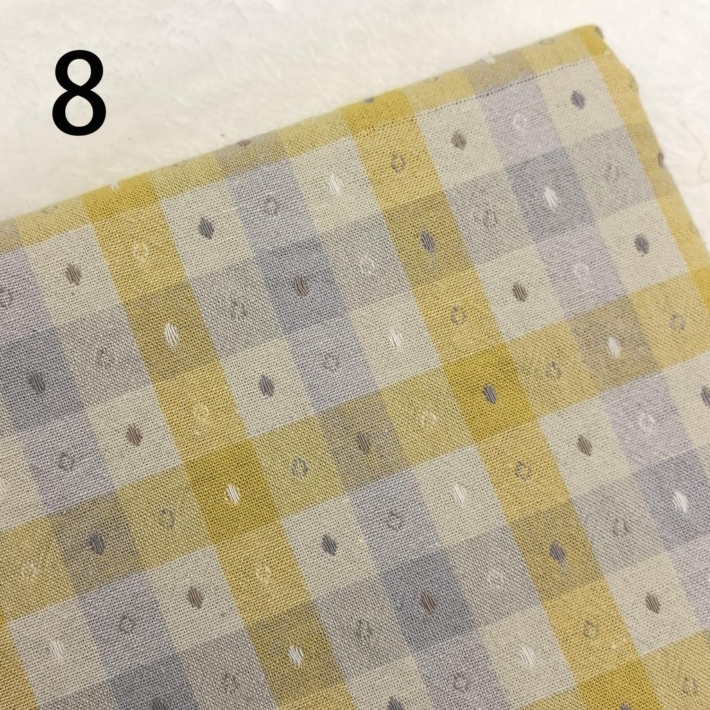50x70cm Japanese Yarn-dyed Fabric first dye woven cotton plaid brocade patchwork craft fabric cloth DIY stitch sew doll clothes