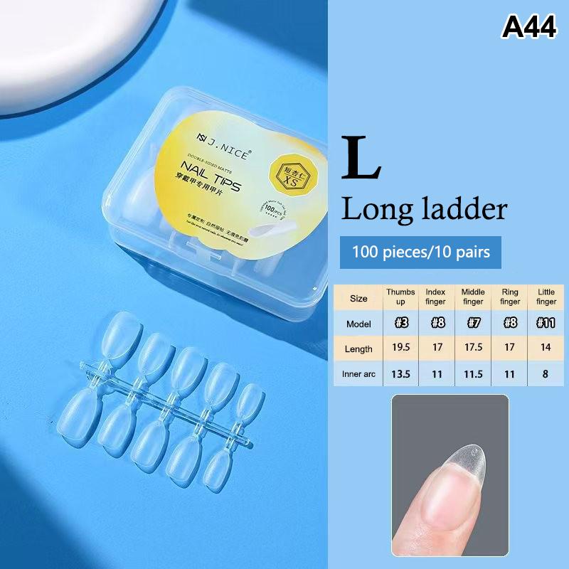 100 Pièces Embouts d'Ongles Amande Couvrance Totale Mat Gel Souple Faux Ongles Pour Salon de Manucure DIY Manucure Maison Création d'Art pour Ongles
