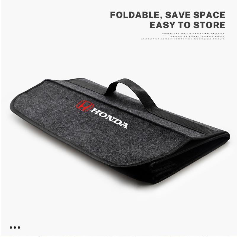 Car Trunk Organizer Felt Cloth Folding Storage Bag Auto Accessories f For Honda Civic Fit Jazz Accord Pilot CRV Odyssey Passport