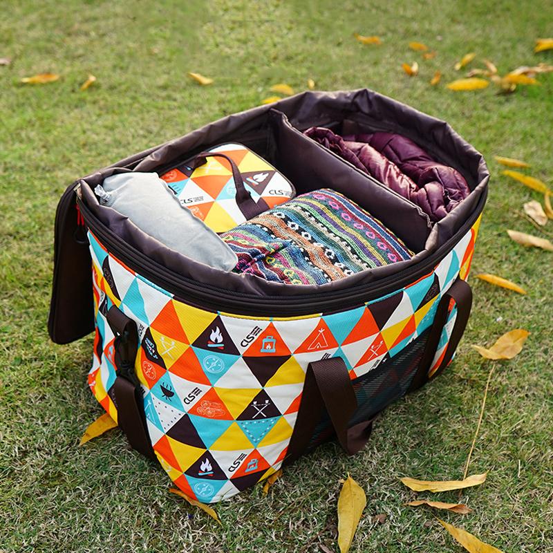 Picknicktasche für den Außenbereich mit großer Kapazität, erweiterbare wasserdichte Aufbewahrungstasche, Camping-Reisen, Selbstfahrende Aufbewahrungsbox, 50-60L