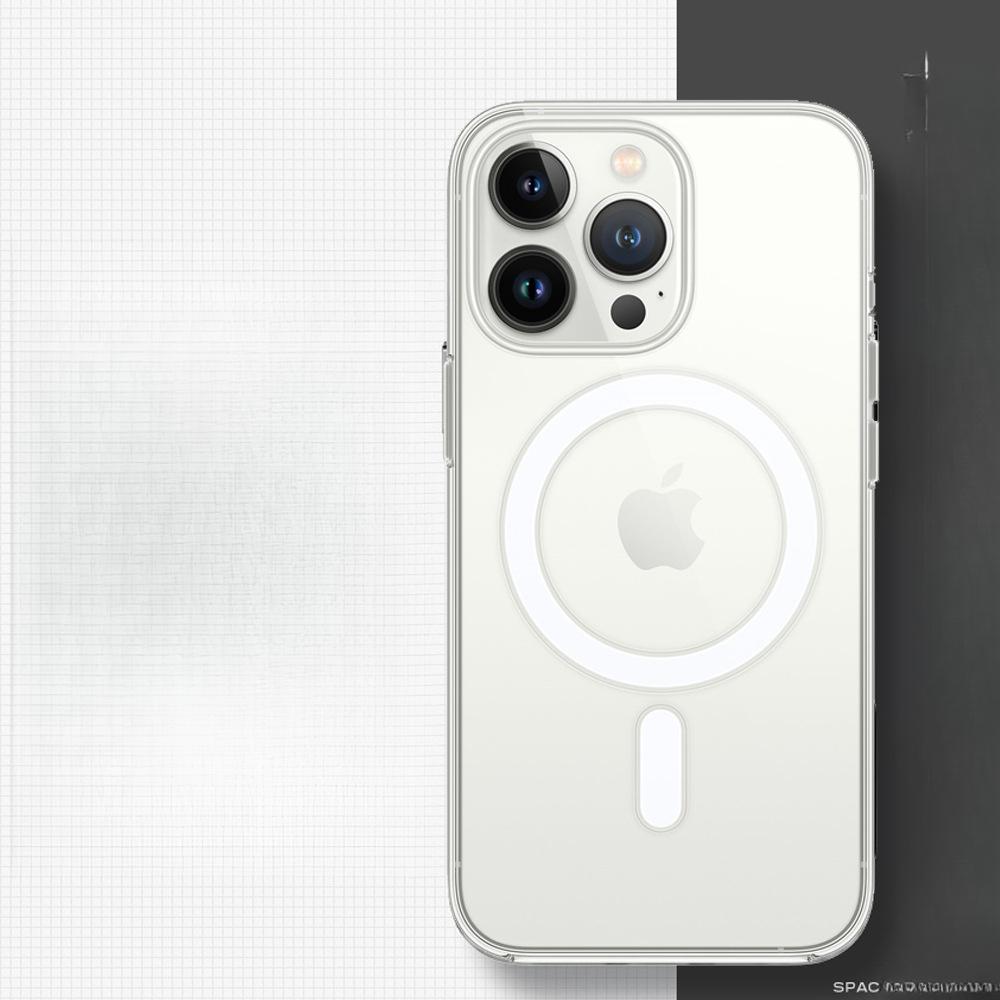 Applicable To Apple 14 Magnetic Suction Phone Case Iphone 15 Acrylic Transparent Protective Case 16E Magnetic Charging Case