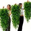 2pcs UV-Resistant Realistic Artificial Ivy Hanging Green Ferns Lifelike Decorative Leaves for Indoor Outdoor Wall Art Porch