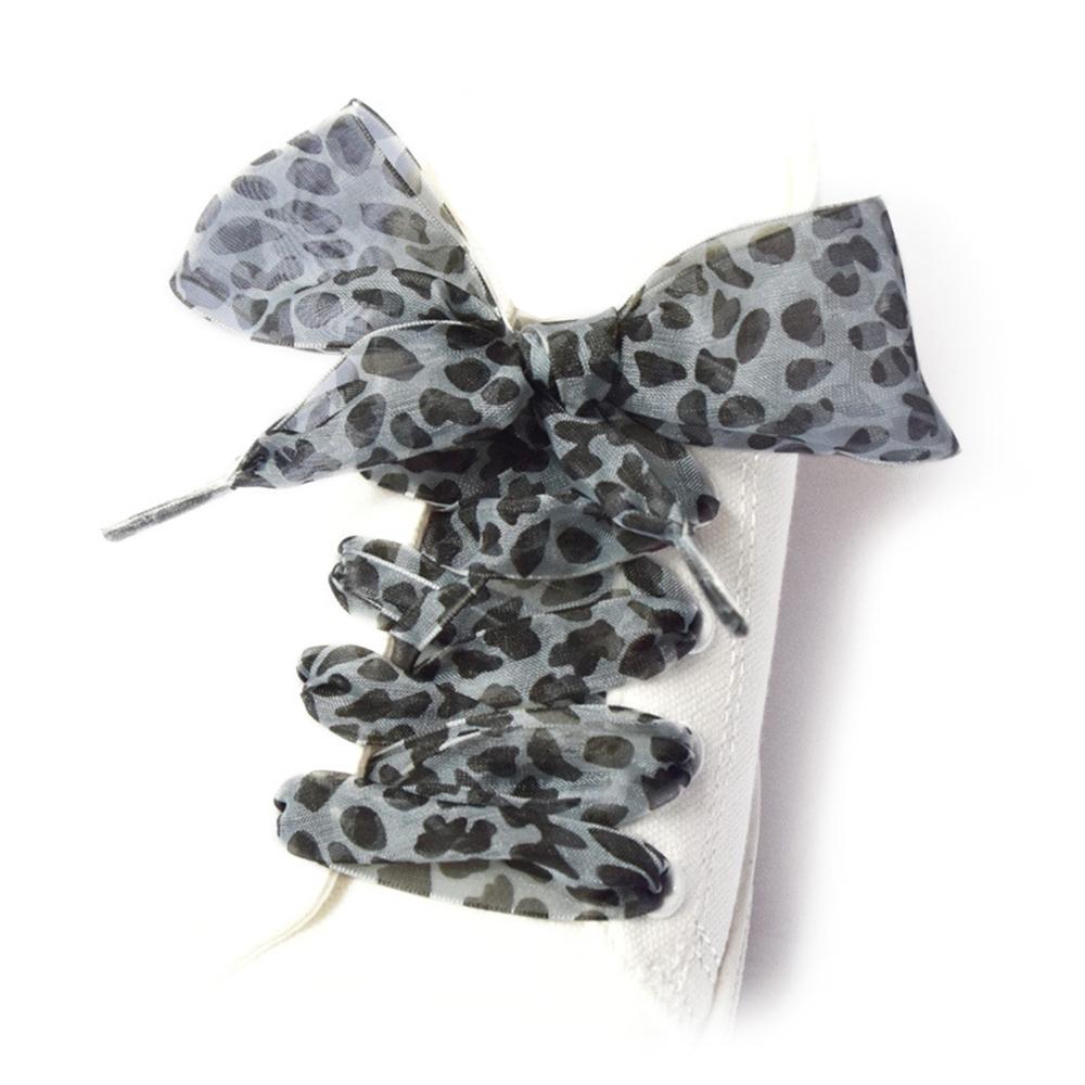 Leopard Lace Shoelaces Leopard Print Shoe Laces Fashion Shoe Accessories Decorative Laces for Sneakers Boots One Pair