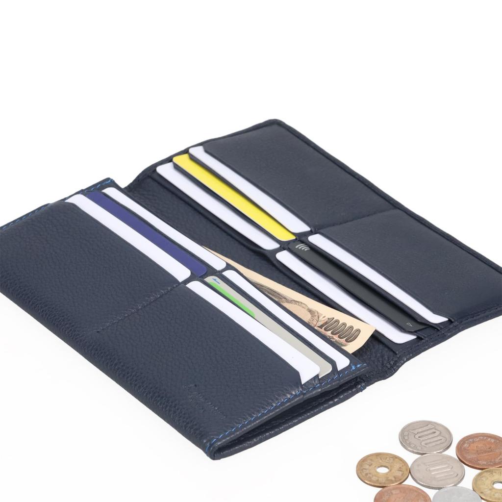 Aquascutum Herren Echtleder Epson Langbörse, Schwarz, AQW-00311