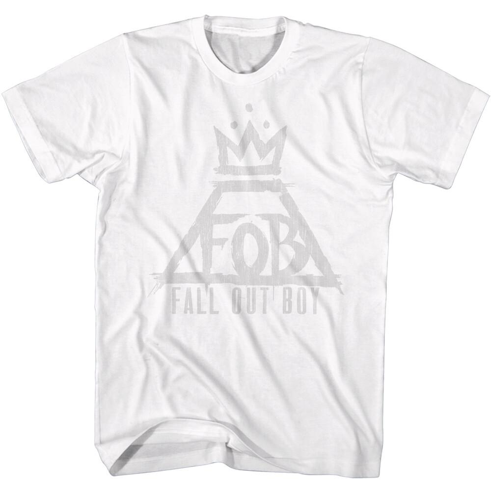 Fall Out Boy Triangle Crown Logo Men T Shirt Rock Band Tour Concert Merch XXXXL