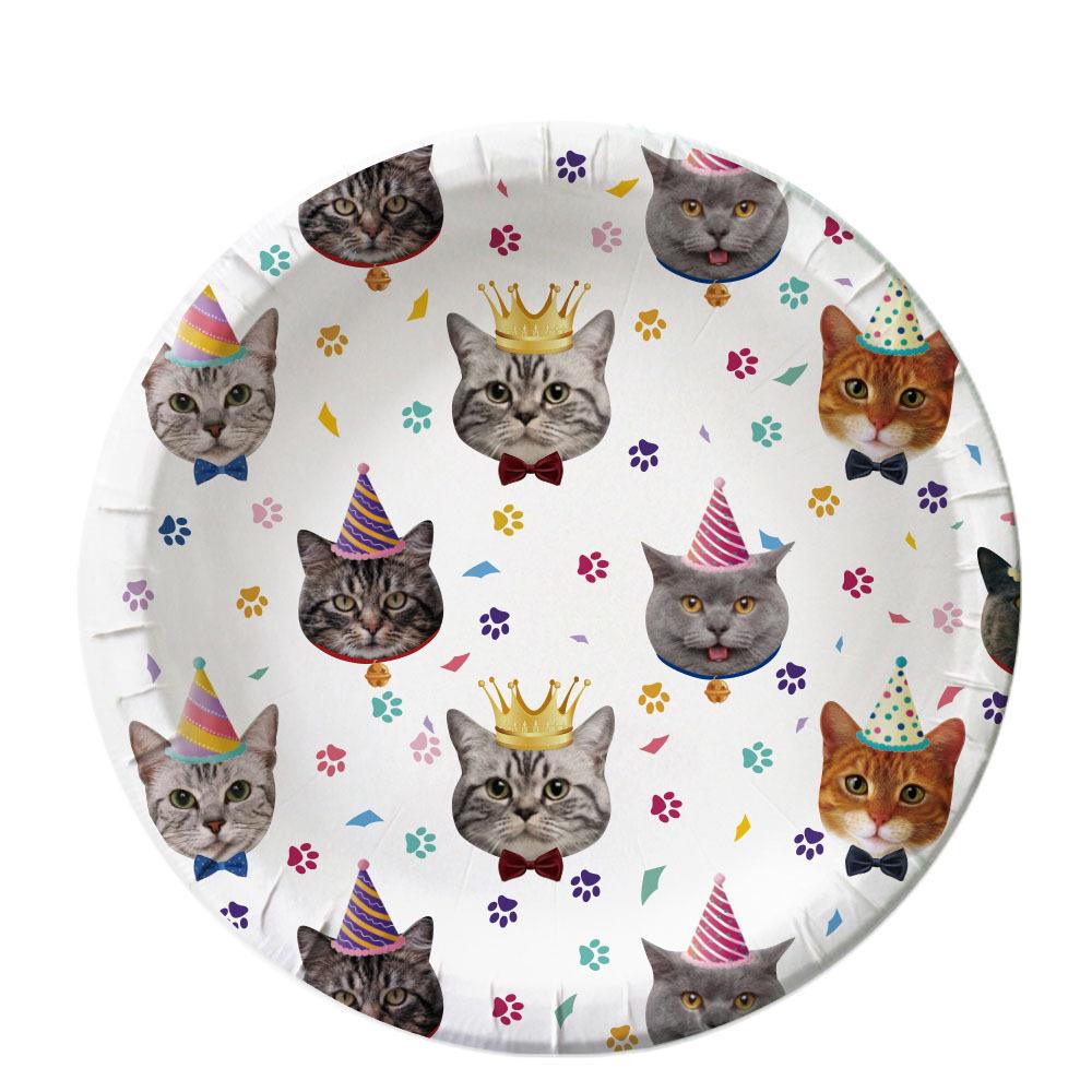 Katzen Partyzubehör Einweggeschirr Pappteller Pappbecher Papierservietten Mädchen Geburtstagsparty Dekoration