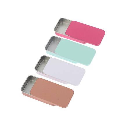 60*34*11mm Schiebdeckel Aluminiumbox Leere nachfüllbare Behälter Quadratische Aufbewahrungsbox Für Kosmetik Lippenbalsam Creme Schmuck Pillendose